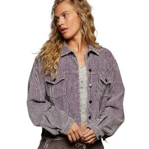 POL distressed corduroy jacket size Small